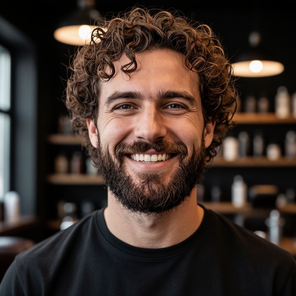 Стрижка кудрявым методом (Curl by Curl) в барбершопе-салоне «ЛЕВ»
